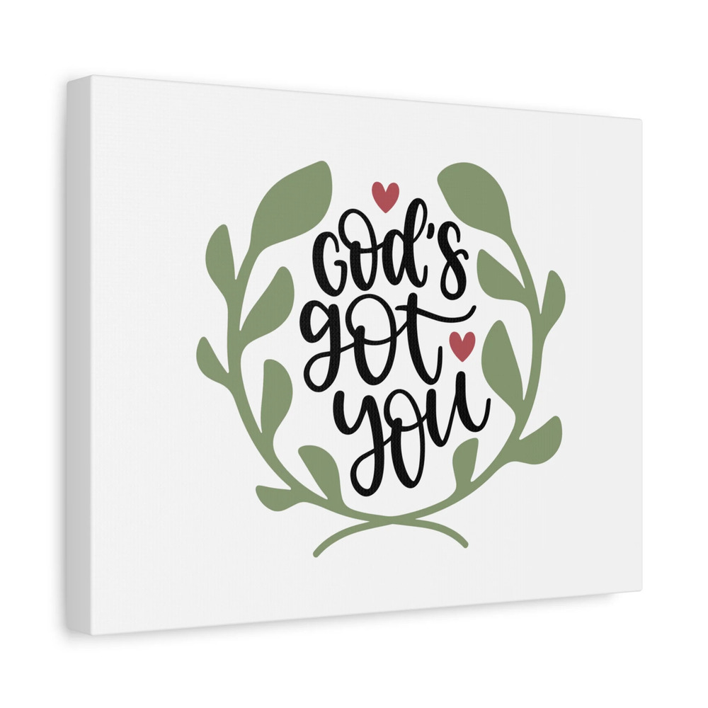 Scripture Canvas God's Got You Psalm 55:22 Christian Wall Art Bible Verse Print